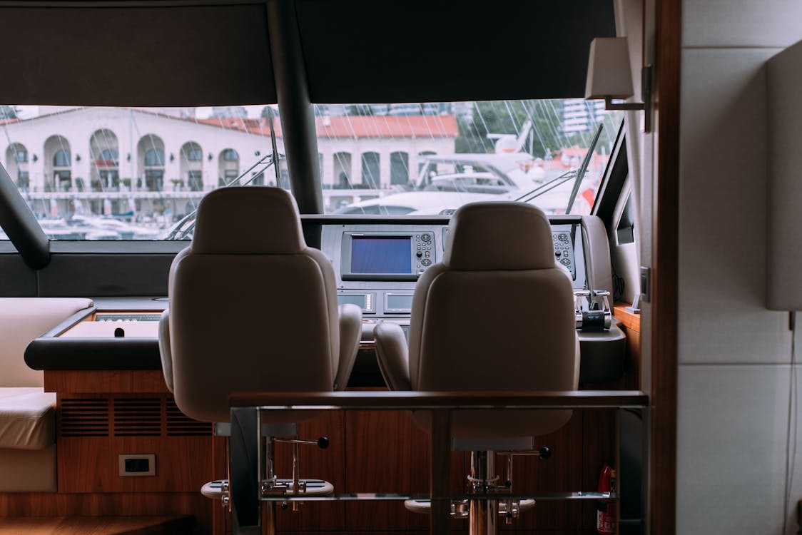 Sièges de yacht en cuir